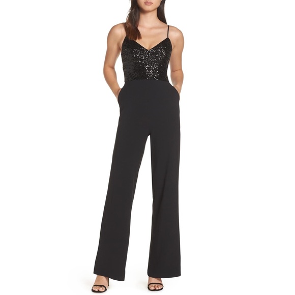 eliza j jumpsuit sequin
